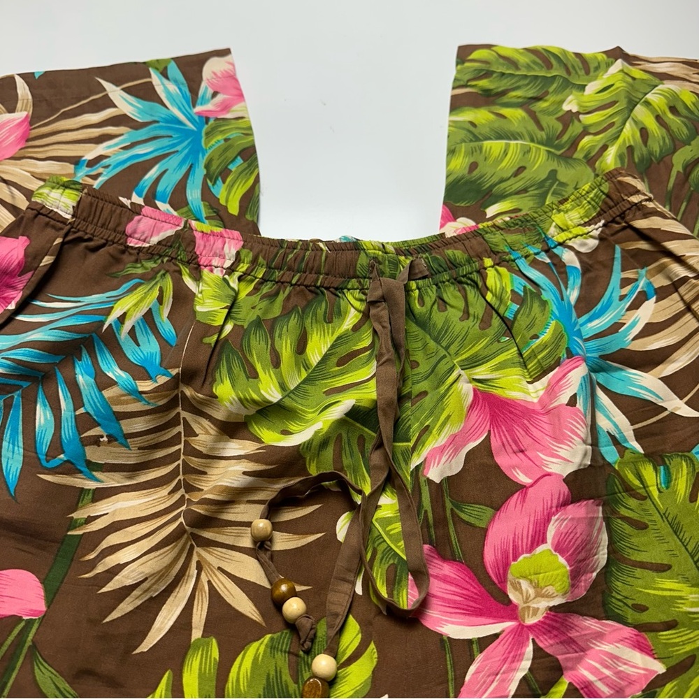 Tropical Silk Resort Pants | Wide Leg Drawstring · Bamboo Traders - Picture 4 of 13